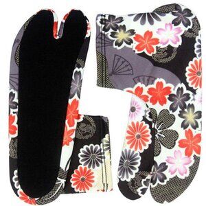 Japanese Kimono Flower Tabi Sock shoes
